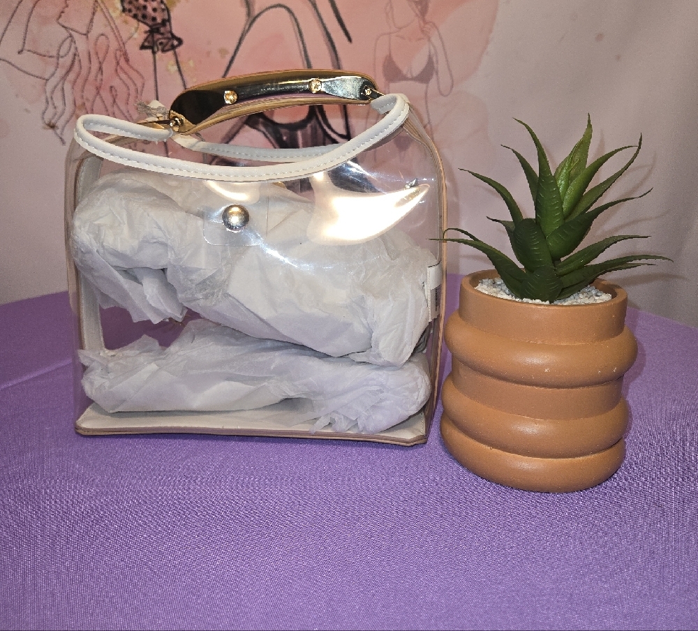 A New Day Clear Mini Bag with Gold Star Accents - Picture 4 of 5